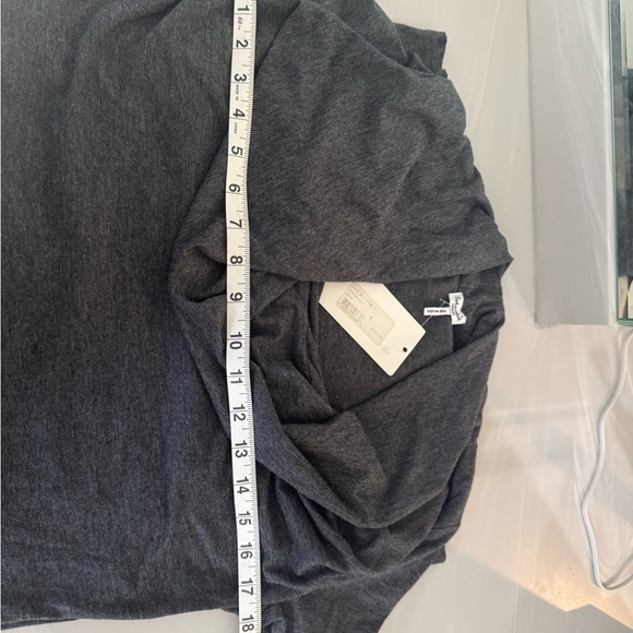 NWT Splendid Charcoal Long Sleeve chic cowlneck  Dress Medium - Picture 8 of 13